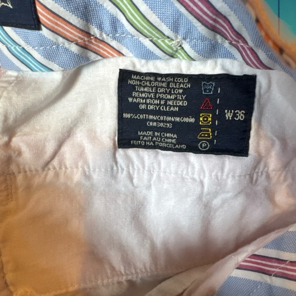 F&G Men's Golf Shorts Soft Pink Chino Shorts Size 36 Flat Front 100% Cotton - Picture 6 of 10